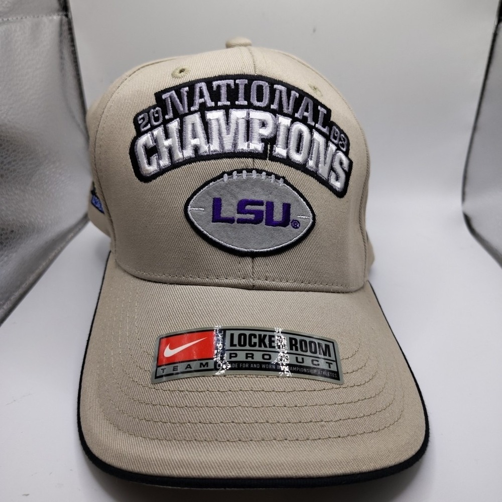 NOS LSU 2003‎ Nike National Champions Strapback Hat Locker Room VTG